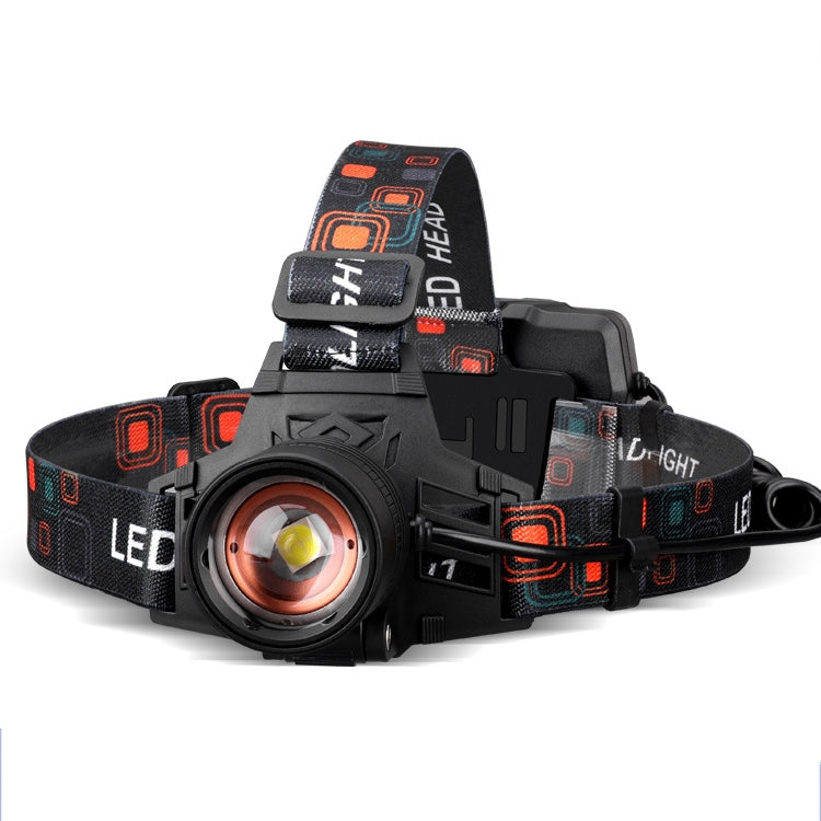 T40 P50 Lamp Beads Headlight USB Rechargeable Zoom Outdoor Strong Headlight,Specification:, Without Battery