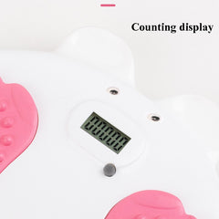 Home Fitness Bear Shape Twisting Machine Abdomen Massage Turntable Magnet Sports Twisting Disk With Counting Display, Fitness Bear Shape Twisting
