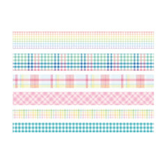 Paper Lattice Decorative Material Tape For Handbook, Rainbow Plaid, Black Plaid, Background Black, Texture, Basic Plaid, Stripe