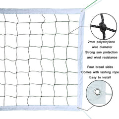 Polyethylene Knotted Four Wraped Sides Beach Volleyball Net For Competition / Training, Beach Volleyball Net