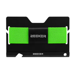 ZEEKER JK03  Aluminum Alloy Card Holder Multi-Function Elastic Band Women And Men Wallet Metal Business Card Holder, Red, Yellow, Green, Blue, Purple, Black, Light Coffee, Dark Coffee