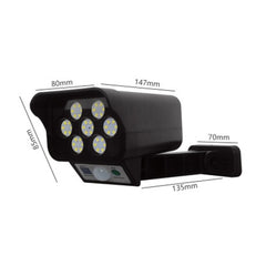 Solar Sensor LED Wall Light Simulation Surveillance Camera Glare Anti-Thief Street Lamp, Style:, Remote Control (35LED White), Remote Control (35LED Black), 35LED (Black), Remote Control (42LED), Remote Control (77LED)