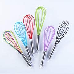 10 PCS Silicone Egg Beater Home Egg Mixer Kitchen Gadgets Cream Baking Tools, 10 inch Purple, 8 inch Purple