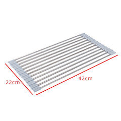 Folding Water Filters Kitchen Rack Sink Bowl Chopsticks Filters, Style:, Stainless Steel 42x22cm, Stainless Steel 37x22cm, Stainless Steel 33x22cm, Silicone Round 44.5x43cm