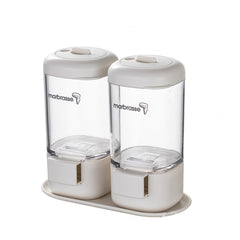 Marbrasse Metering Seasoning Box Pressing Type Seasoning Bottle Rotary Sealing Household Kitchen Seasoning Can, Single, Metering