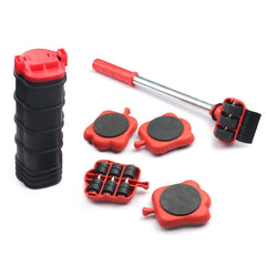 Mover Adjustable Height Moving Tool Set With Pry Type Heavy Furniture Moving Roller, 13 PCS / Set, 5 PCS / Set