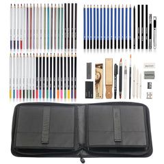 KALOLR YW-PC083  83 in 1 Portable Sketch Tool Water-Soluble Color Lead Metal Color Lead Combination Sketch Drawing Set, YW-PC083