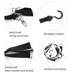 Rotary Hook Wardrobe Cap Clip-Hanging Rope Bedroom Home Storage Clothes Door Back Rogue, Clothes Door Back Hook