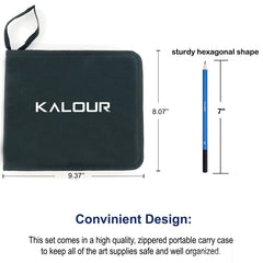 KALOUR 33 in 1 Sketch Pencil Set Beginner Brush Art Supplies, 33 in 1