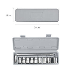 CY-0117 Sleeve Combination Tool Set Ratchet Repair Emergency Tricycle Auto Repair Multi-Function Set, 10 PCS / Set