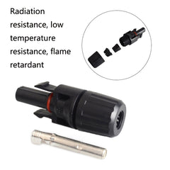 10 Sets MC4 Solar Photovoltaic Connector Waterproof Flame-Retardant Socket, MC4