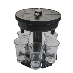 6 Cups Wine Dispenser Automatic Diversion Wine Pourer With Game Turntable, Style:, Round Pink with Transparent Cup, Round Pink with Color Cup, Round Blue with Transparent Cup, Round Blue with Color Cup, Round Gray with Transparent Cup                  ...