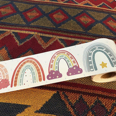 CM2107018 Border Sticker Blackboard Rainbow Sticker Bohemian Sticker, 20mx7.6cm