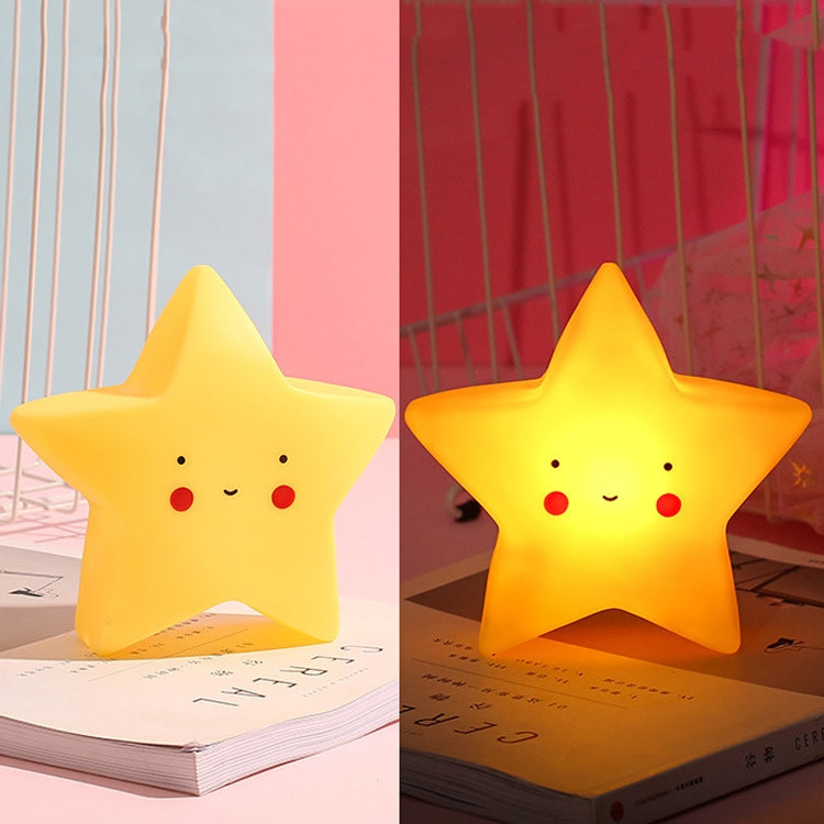 3 PCS Stars Night Light Baby Care Bedside Decoration Light, Yellow, Pink, White, Blue