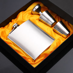 Portable Stainless Steel Hip Flask Set With Wine Glass Funnel, 7OZ Yellow Grunge, 7OZ Gray Grunge, 7OZ Jack Yellow Grunge, 7OZ Jack Gray Grunge, 7OZ Jack Black Core