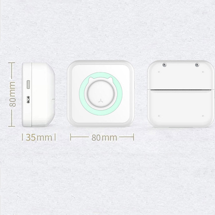 Convenient Pocket Mini Printer Student Wrong Question Thermal Bluetooth Mobile Phone Photo Data Note Printer, Blue, Pink