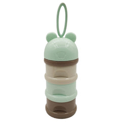 3 Layer Frog Style Portable Baby Food Storage Box Cartoon Milk Powder Box, Blue, Green, Purple