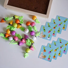 Farm Pulling Carrot Memory Chess Board Game Children Wooden Enlightenment Early Educational Toys, Pulling Carrot Memory Chess