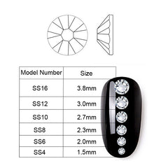 Nail Flat-back AB Crystal Strass 3D Charm Gems DIY Manicure Nail Art Decorations