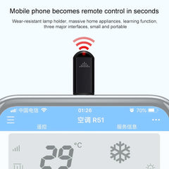 R09 Mobile Phone Intelligent Remote Control Infrared Mobile Phone Remote Control, Interface:, 8 Pin (Black), 8 Pin (Cyan), 8 Pin (Silver), Type-C (Black), Type-C (Cyan), Type-C (Silver), Micro USB (Black), Micro USB (Cyan), Micro USB (Silver)