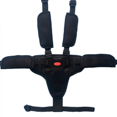Baby Dining Chair Stroller Safety Strap Five-Point  Type A Version + Fixed Strap + Thick Shoulder Pad + Large Crotch Protector, Black, Red, Pink, Sky Blue, Grey