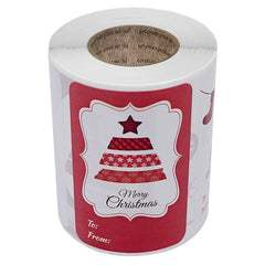 LG-Q090904-50/75 Red Christmas Elk Sticker Self Adhesive Gift Label, LG-Q090904-50/75