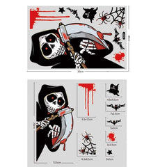 Halloween Decoration Static Wall Stickers, BQ041 Death, BQ042 Mummy, BQ043 Zombie, BQ044 Vampire, BQ045 Lying Window Pumpkin, BQ046 Pumpkin, BQ047 Ghost, BQ048 Mummy, BQ049 Bat, BQ050 Ghost House, BQ051 Tree, BQ052 Scarecrow
