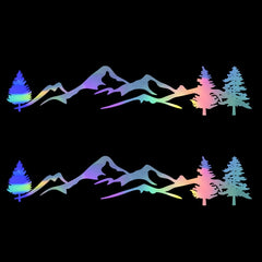 2 PCS D-791 Mountain Forest Car Sticker SUV Off-Road Vehicle Body Sticker Rear Windshield Car Sticker