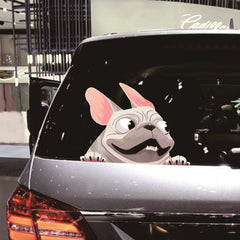 3 PCS D-840 Three-Dimensional Personalized Graphic Car Sticker Puppy Cartoon Colorful Vinyl Decals For Car Windows, A, B, C
