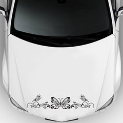 D-347 Butterfly Note Car Sticker Sheet Music Waist Line Body Sticker, D-347