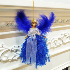 Christmas Tree Angel Girl Decorations Closet Decoration Small Pendant, Red, Blue, Silver, Gold, Pink