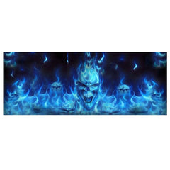 D-738 Burning Skull Car Rear Window Sticker Color Graphic Sticker, 135x36cm, D-738