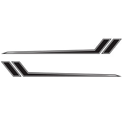 D-716 Car Striped Vinyl Body Stickers Personalized Modification Car Sticker, D-716