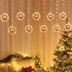 Christmas Decoration Lights USB Ring Doll 10 in 1 String Lights, Reindeer, Santa Claus, Christmas Tree, Snowman