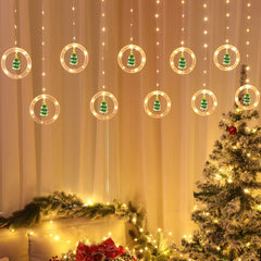 Christmas Decoration Lights USB Ring Doll 10 in 1 String Lights, Reindeer, Santa Claus, Christmas Tree, Snowman
