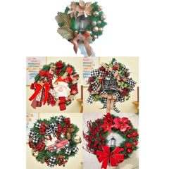 Christmas Decorations Cane Wreath Garland Door Hanger, 50cm, 25cm, 38cm