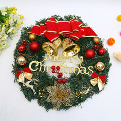 Christmas Decoration Wreath Garland Rattan Door Hanging, Red Flower, Double Clock, Chain, Gold, Double Bell Gift Pack, Poetry and Distant, Big Branch, Old Man, Big Branch, Snowman, Bulls, Swan, Lemon, Cotton