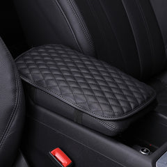 Leather Car Universal Central Armrests Pad Anti-Slip Armrest Box Mat, Universal