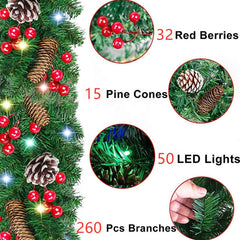 270cm PVC Christmas Decoration Rattan Mall Bar Door Hanging Decoration, Rattan Mall Bar Door Hanging