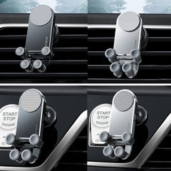 Oatsbasf Car Gravity Metal Bracket Scalable and Stable Mobile Phone Bracket Folding Screen Mobile Phone Exclusive Car Bracket, Folding Screen Outlet Silver, Folding Screen Paste Black, Folding Screen Outlet Black