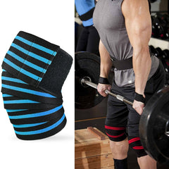 Nylon Four Stripes Bandage Wrapped Sports Knee Pads, Nylon Knee Pads(Black Red), Nylon Knee Pads (Black Yellow), Nylon Knee Pads (Black Light Blue), Nylon Knee Pads (Black Green), Nylon Knee Pads (Black Orange), Nylon Knee Pads (Black Ash)             ...