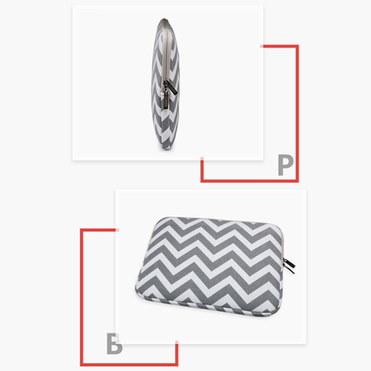 LiSEN LS-525 Wavy Pattern Notebook Liner Bag, 15 inches