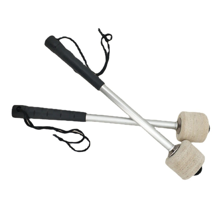 Percussion Accessories Wool Felt Stainless Steel Non-Slip Drumsticks Practice Playing Kick Drum Hammers, Drum Hammers