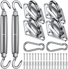 24 in 1 304 Stainless Steel Fixed Shade Sail Accessories Diamond Buckle Flower Basket Spring Buckle, Spec:, 24 PCS / M6 Set, 24 PCS / M8 Set, 24 PCS / M6 Set (Yellow), 24 PCS / M8 Set (Yellow)