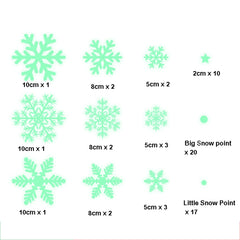 1set Christmas Luminous Fluorescent Snowflake Decoration Sticker,Style:, BQ028 With Glue, BQ028 Static Electricity, BQ028 Enhanced  Static Electricity, BQ029 Enhanced  Static Electricity