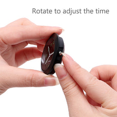 Car Clock Night Light Electronic Clock Car Decoration Quartz, Silver Border, Black Border