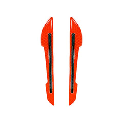 4 Sets Car Reflective Sticker Door Border Anti-Collision Strip Leaf Board Personality Rear View Mirror Warning Sticker, Red, Yellow, White, Green, Blue