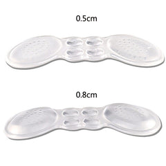 5 Pairs Soft And Abrasion-Resistant GEL Heel Stickers High-Heeled Laces Sticky Invisible Transparent Anti-Drop Heel Stickers, Thin Section-Transparent, Thick Section-Transparent