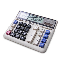 Deli 2135 Computer Keyboard Calculator Big Button Bank Office Finance Accounting Solar Calculator, 2135