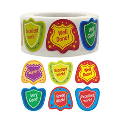 Teachers Reward Students With Cartoon Pattern Fun Encouragement Stickers Gift Decoration Label, 25x25mm